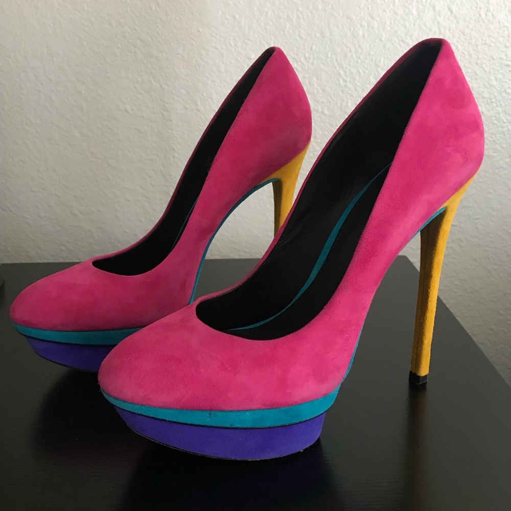 Brian Atwood Fontanne Multicolor Heels Size: 10